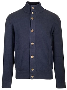 Brunello Cucinelli Mock Neck Buttoned Cardigan