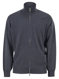 Brunello Cucinelli High Neck Zip-Up Cardigan