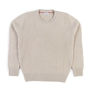 Brunello Cucinelli Kids Ribbed-Knitted Crewneck Jumper