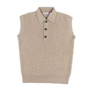 Brunello Cucinelli Kids Sleeveless Knitted Sweater
