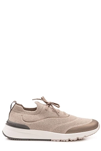 Brunello Cucinelli Knit Panel Low-Top Sneakers