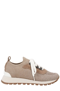 Brunello Cucinelli Knitted Lace-Up Sneakers