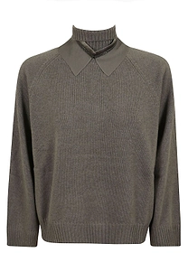 Brunello Cucinelli Layered Collar Turtleneck Sweater