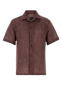 Brioni Cuban Printed Short-Sleeve Shirt