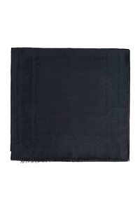 Brioni Fringed Logo Scarf