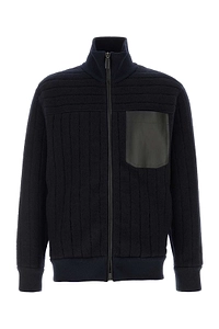 Brioni High-Neck Zipped Knit Cardigan