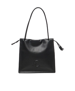 Logo Embossed Drawstring Tote Bag