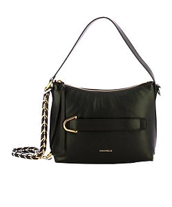 Coccinelle Logo Printed Zipped Shoulder Bag