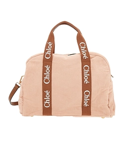Chloé Kids Logo Printed Ribbed Mummy Bag