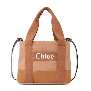 Chloé Kids Logo-Print Panel Tote Bag