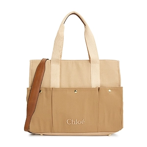 Chloé Kids Panel Logo-Embroidered Changing Bag