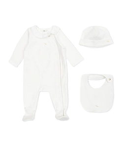 Chloé Kids Ruffled Logo Printed Baby Gift Set