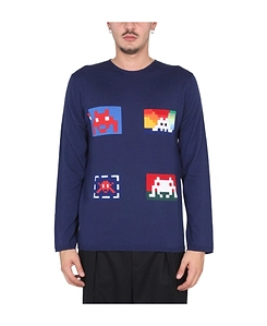 Comme Des GarÇOns Shirt Graphic Intarsia Knit Jumper