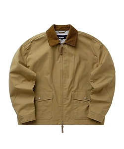 Corduroy-Collar Pocket Jacket