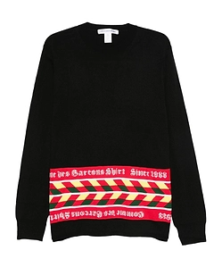 Geometric-Pattern Crew-Neck Sweater