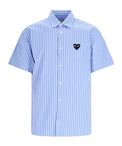 Comme Des GarÇOns Play Striped Short Sleeved Shirt