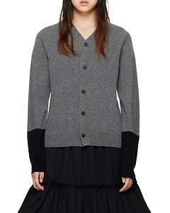 Long-Sleeved Button-Down Cardigan