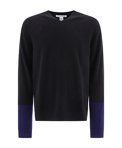 Long-Sleeved V-Neck Pullover