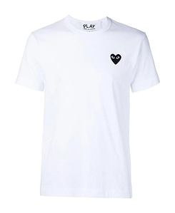 Comme Des GarÇOns Play Heart Logo Embroidered Crewneck T-Shirt