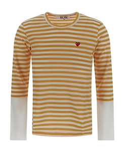 Comme Des GarÇOns Play Striped Crewneck T-Shirt