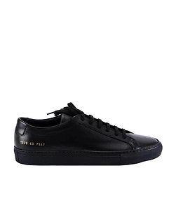 Black Achilles Leather Low-Top Sneakers
