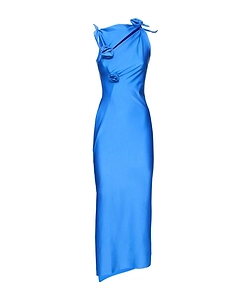 Asymmetric Stretch Jersey Dress