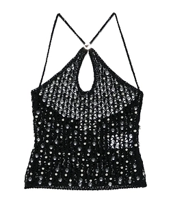 Coperni Bead-Embellished Knitted Top