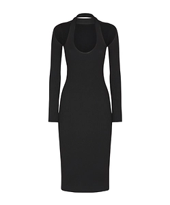 Coperni Cut-Out Knitted Midi Dress