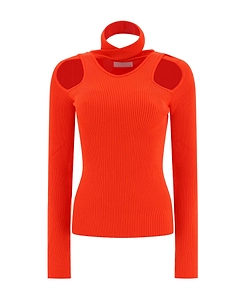 Coperni Crossover Neck Cut-Out-Detailed Knitted Top