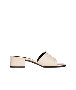 Celine Clemence Mule In Lambskin And Patent Calfskin