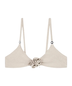 Flower Gathered Bikini Top