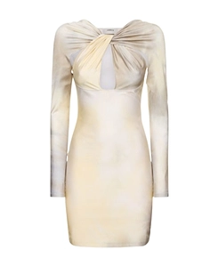 Hollowed-Out Jersey Mini Dress