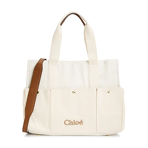 Chloé Kids Logo-Embroidered Strapped Diaper Bag