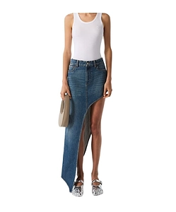 Coperni One Leg Denim Skirt