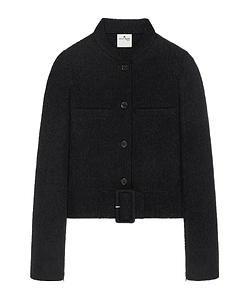 Buckle-Detail Tweed Jacket