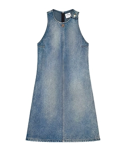 CourrÈGes Crewneck Sleeveless Dress