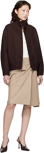 CourrÈGes Logo Detailed Buckled Utility Skirt