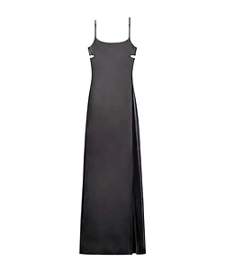 CourrÈGes Cut-Out Detailed Midi Slip Dress