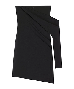 Draped Polywool Bustier Dress