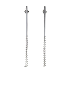 Edwige Earrings In Brass With Rhodium Finish And Crystals