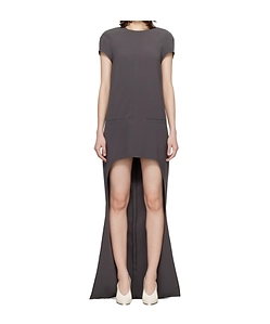 Rounded Hem Long Dress