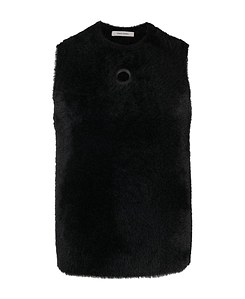 Eyelet Detail Fleece Vest