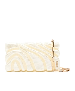 Cult Gaia Aura Logo Lettering Clutch Bag