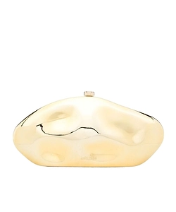 Cult Gaia Caldera Logo Debossed Clutch Bag
