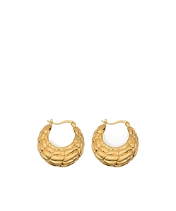 Cult Gaia Farina Textured Hoop Earrings