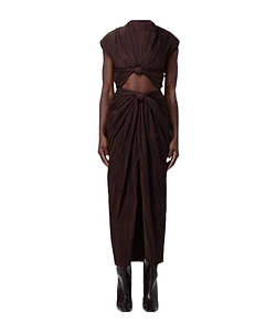 Pleated Cutout Dress