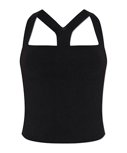 Cult Gaia Crawford Logo Plaque Knitted Top