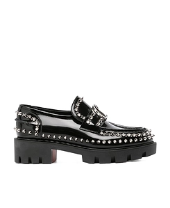 Christian Louboutin Cl Moc Lug Spikes Loafers