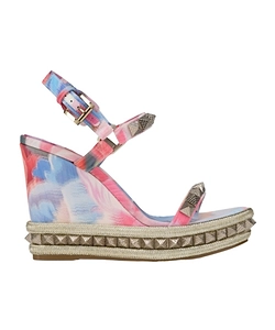 Christian Louboutin Studded Wedge Heeled Sandals