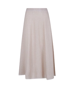 D.Exterior Lurex Flared Knitted Skirt